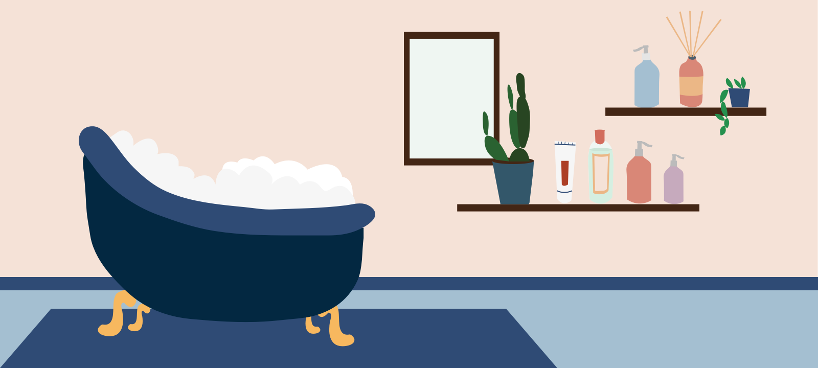 How to get better sleep: A warm, relaxing bubble bath as part of a wind-down routine.