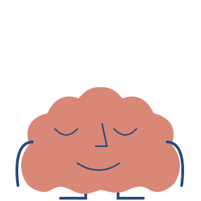 illustrated brain relaxing